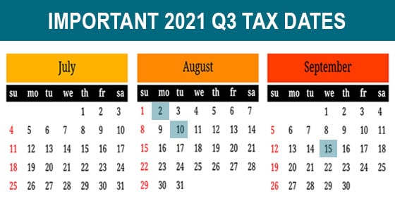 2021 3Q Tax Dates