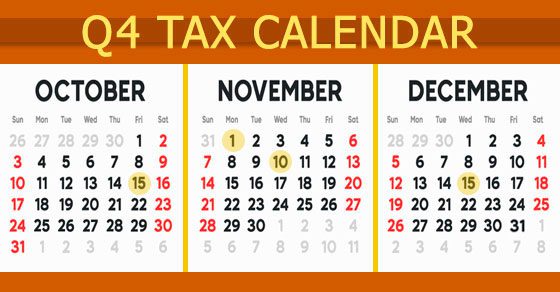 Q4 Tax Calendar